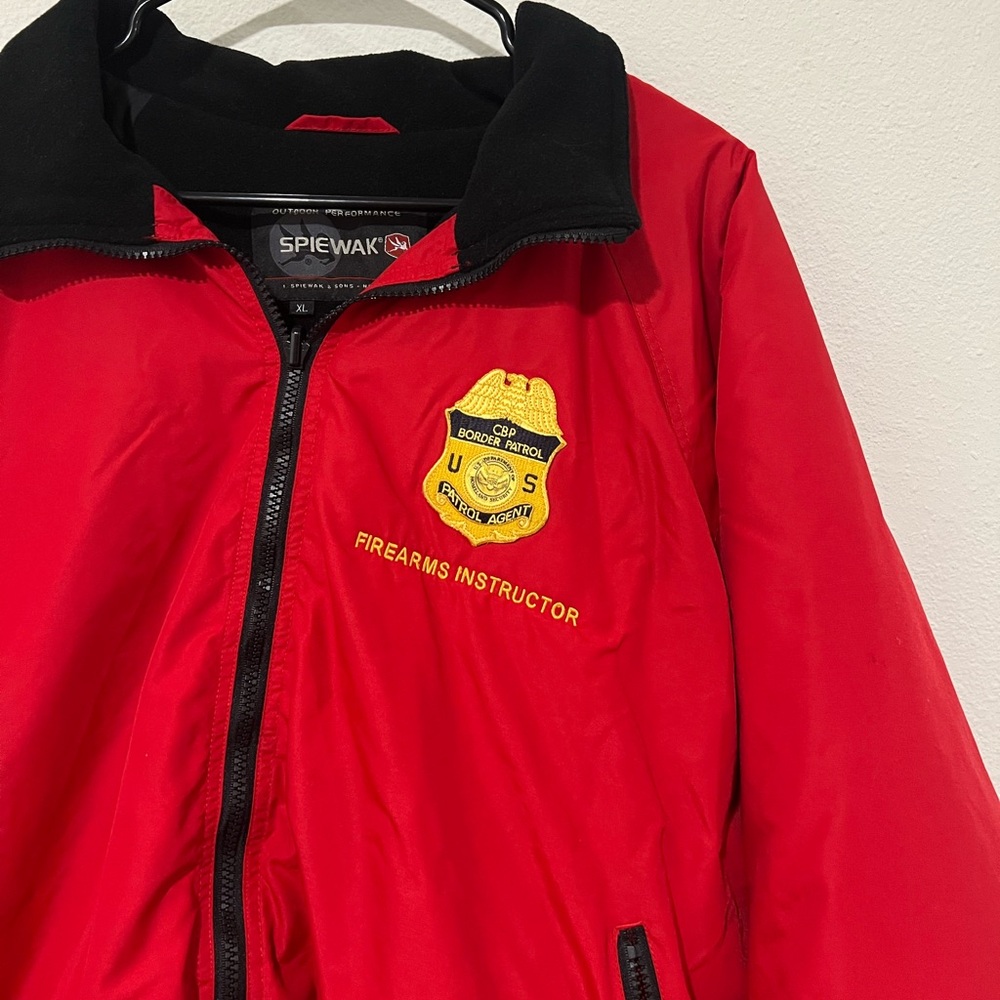 Red Security Jacket With Black Accents - image 3